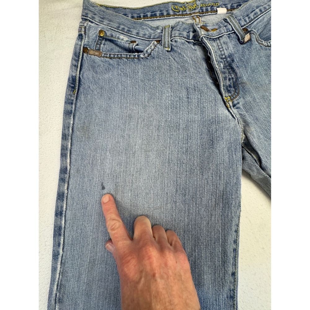 Cruel Girl Relaxed Jeans Womens 07 Long Light Wash Denim Button Fly CB56852001 - Picture 15 of 16